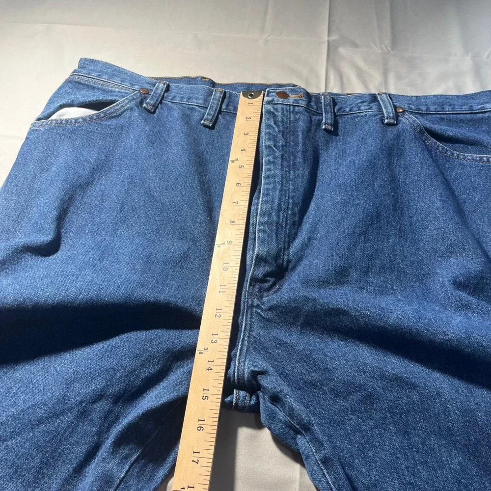 Wrangler Jeans Five Star Premium Denim Mens 42x30 Blue Western Cowboy Casual